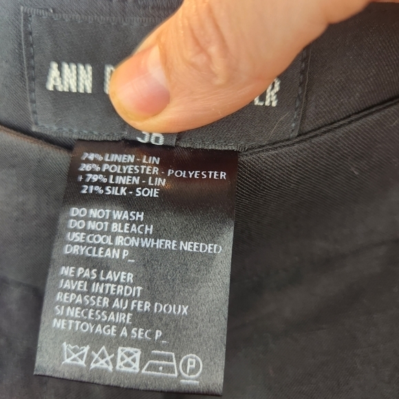 Ann Demeulemeester Black Linen and Silk Trousers size M (36) BNWT Missing Belt!! - Picture 9 of 15